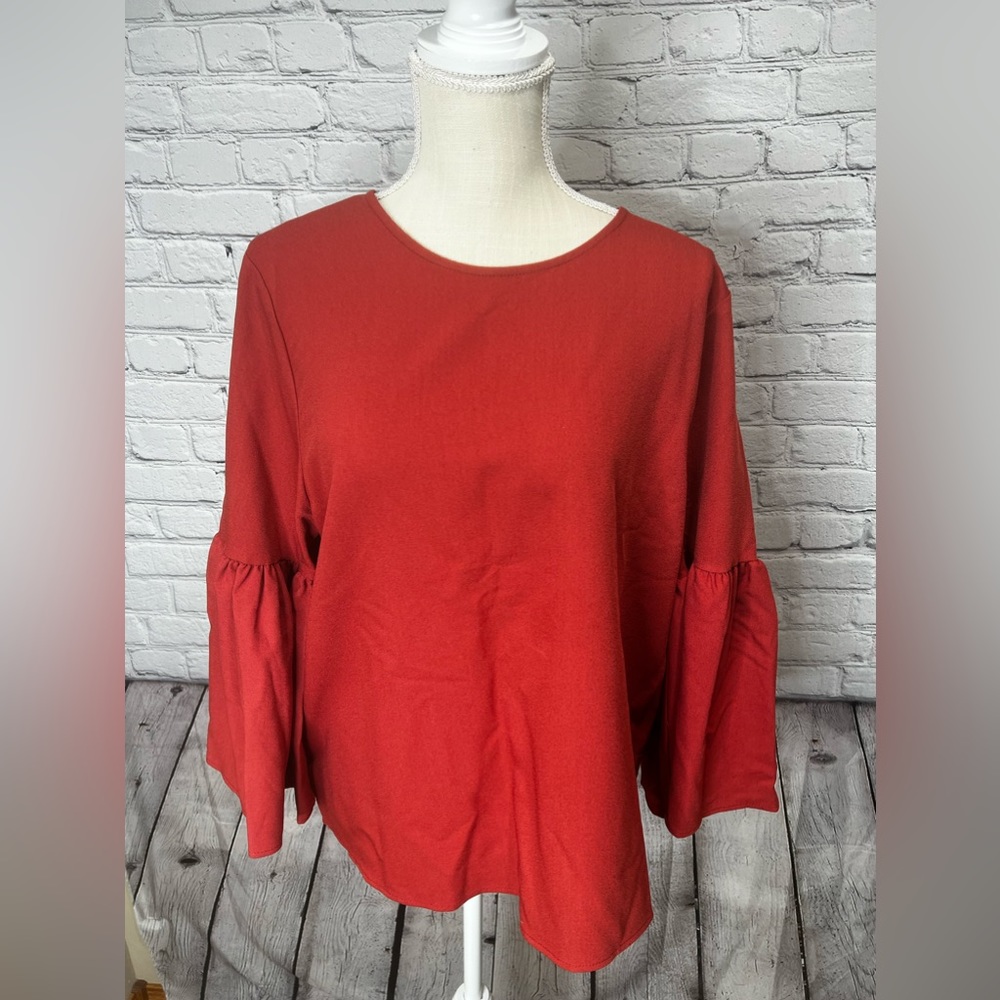 Who what wear rust colored top size large